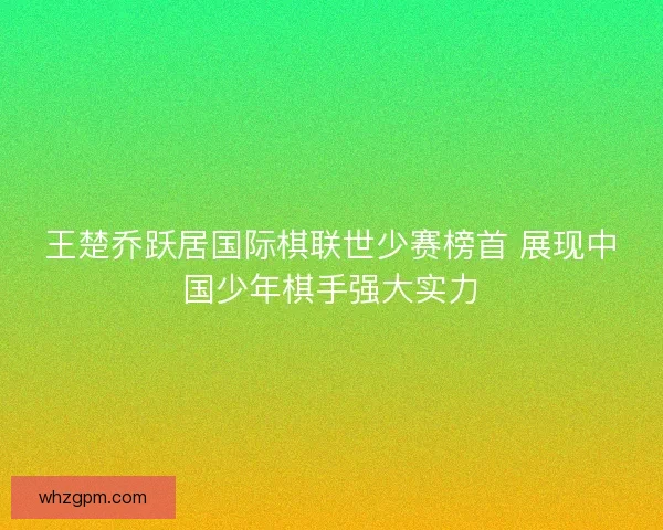 王楚乔跃居国际棋联世少赛榜首 展现中国少年棋手强大实力 王楚乔跃居国际棋联世少赛榜首 展现中国少年棋手强大实力