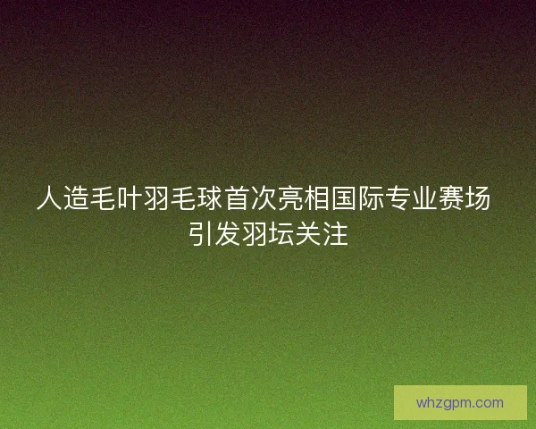 人造毛叶羽毛球首次亮相国际专业赛场 引发羽坛关注 人造毛叶羽毛球首次亮相国际专业赛场 引发羽坛关注